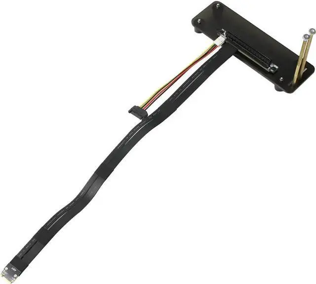 Alt view image 6 of 7 - M.2 NGFF NVMe Key M Extender Cable to PCIE x16 Graphics Card Riser Adapter 16x PCI-e w/Vertical Bracket Stand Holder Base (25cm,Magnetic Base)