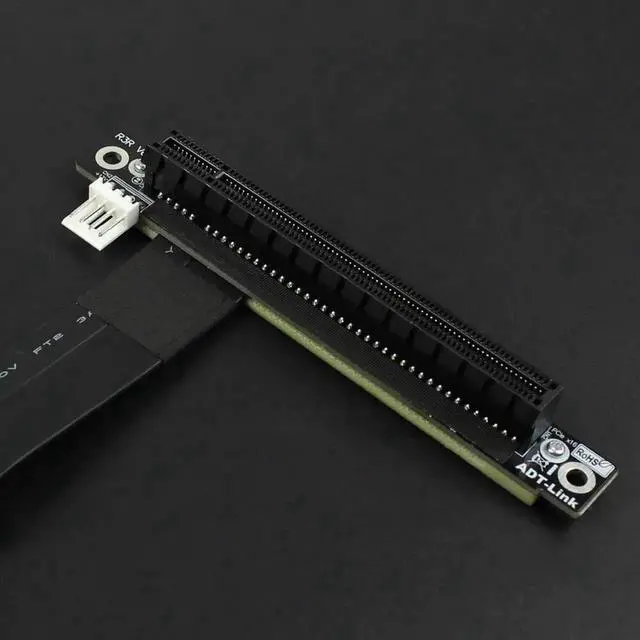 Alt view image 3 of 7 - M.2 NGFF NVMe Key M Extender Cable to PCIE x16 Graphics Card Riser Adapter 16x PCI-e w/Vertical Bracket Stand Holder Base (25cm,Magnetic Base)