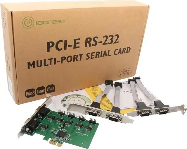 Alt view image 4 of 7 - 6 Port RS-232 DB9 Serial PCI-Express 2.0 x1 Card SI-PEX15040