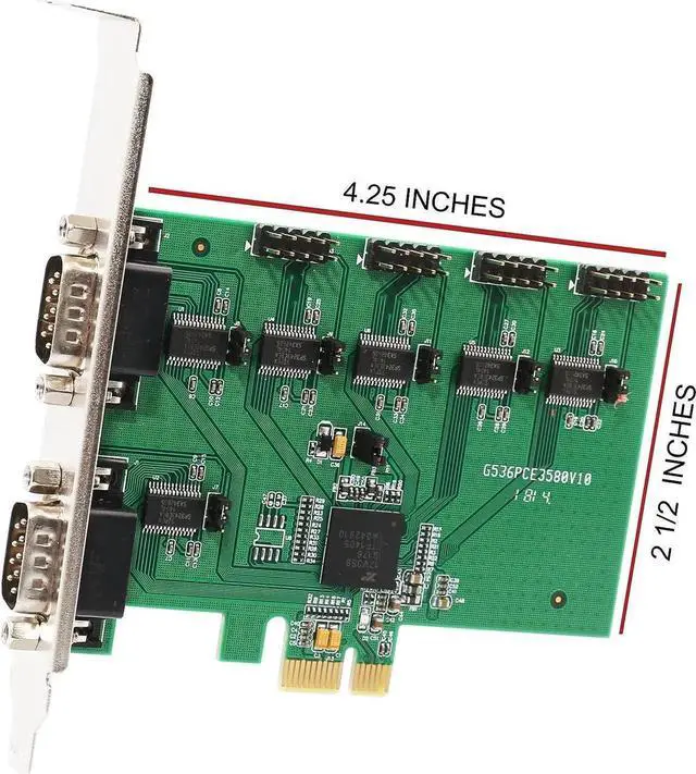 Alt view image 6 of 7 - 6 Port RS-232 DB9 Serial PCI-Express 2.0 x1 Card SI-PEX15040