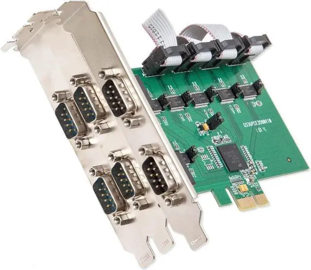 Alt view image 5 of 7 - 6 Port RS-232 DB9 Serial PCI-Express 2.0 x1 Card SI-PEX15040