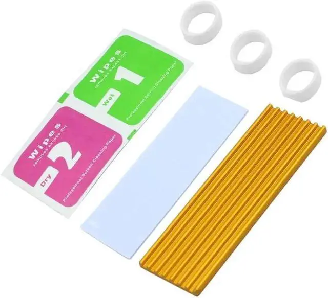 Alt view image 5 of 6 - 2/4/15pcs M.2 Solid State Hard Disk Heat Sink Aluminum for NGFF NVME PCIE 2280 SSD Solid State Drive (15pcs-Gold)