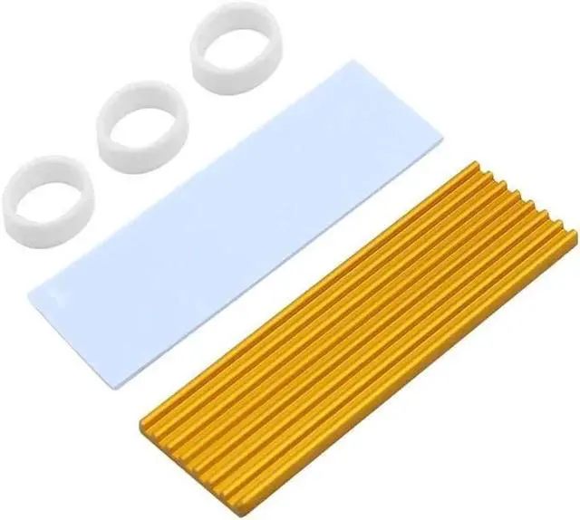 Alt view image 6 of 6 - 2/4/15pcs M.2 Solid State Hard Disk Heat Sink Aluminum for NGFF NVME PCIE 2280 SSD Solid State Drive (15pcs-Gold)