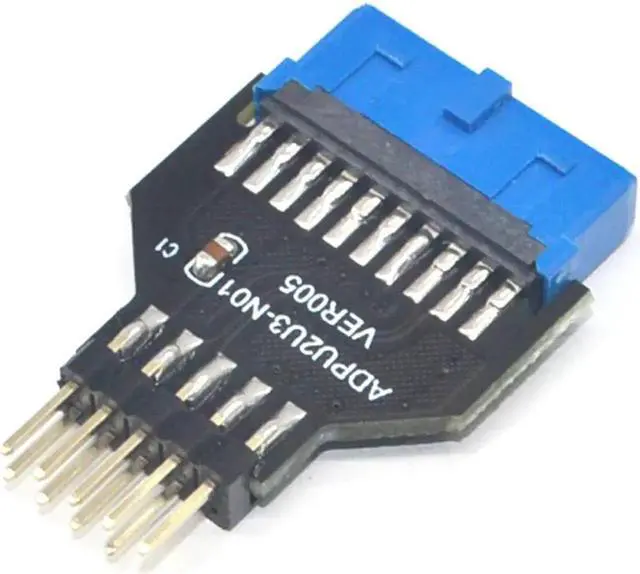 Alt view image 4 of 5 - PC Chassis Front USB3.0 19 pin 20 Pin Female to USB2.0 9 pin Male Adapter USB 3.0 19Pin /20Pin to USB 2.0 9PIN Converter Adapter