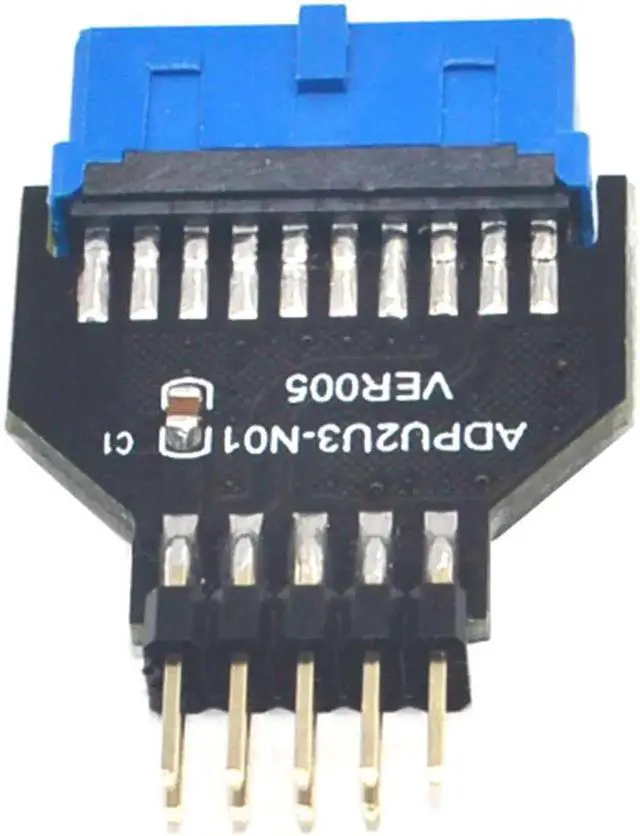 Alt view image 5 of 5 - PC Chassis Front USB3.0 19 pin 20 Pin Female to USB2.0 9 pin Male Adapter USB 3.0 19Pin /20Pin to USB 2.0 9PIN Converter Adapter