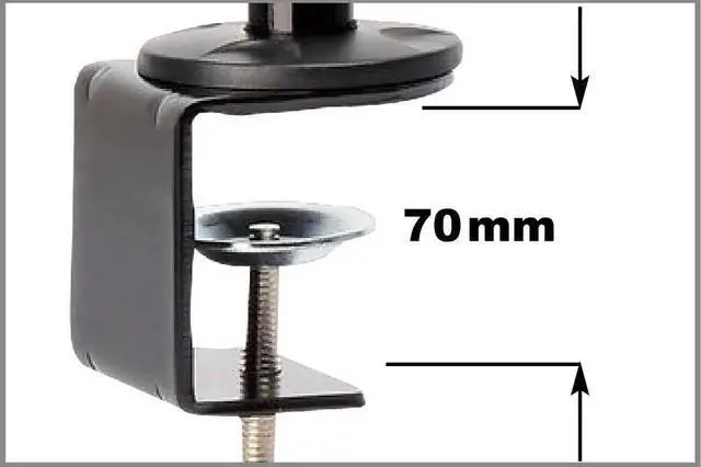 Alt view image 5 of 6 - IOCrest Premium Aluminum Single Monitor Stand, Swivel VESA Mount with C Clamp for Computer Screens