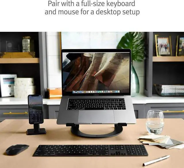 Alt view image 4 of 6 - Twelve South Curve for MacBooks and Laptops | Ergonomic desktop cooling stand for home or office (matte black)