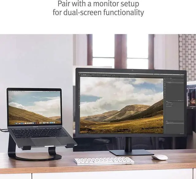 Alt view image 5 of 6 - Twelve South Curve for MacBooks and Laptops | Ergonomic desktop cooling stand for home or office (matte black)