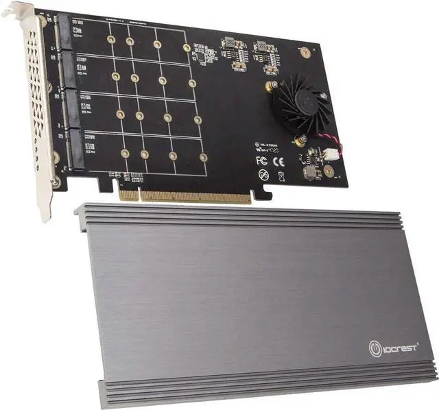 Main image of Quad M.2 NVMe PCIe x16 Expansion Card for Intel VROC and AMD Ryzen Threadripper Motherboard