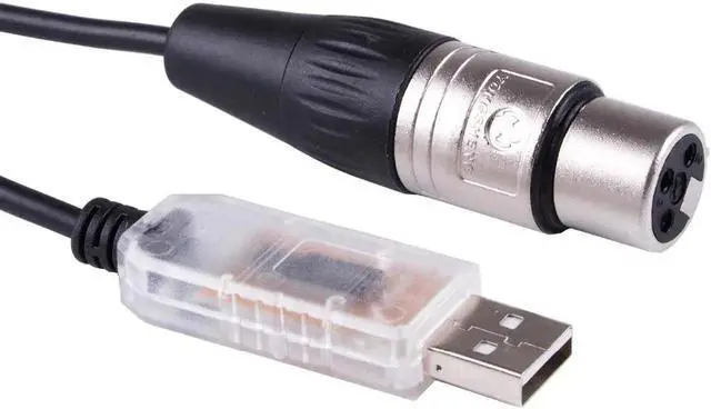 Alt view image 4 of 5 - Usb To Dmx Interface Adapter Stage Lighting Disco Light Dj freestyler Art-net Software Party Lights Cable Led Dmx 512 Cable 16.4ft
