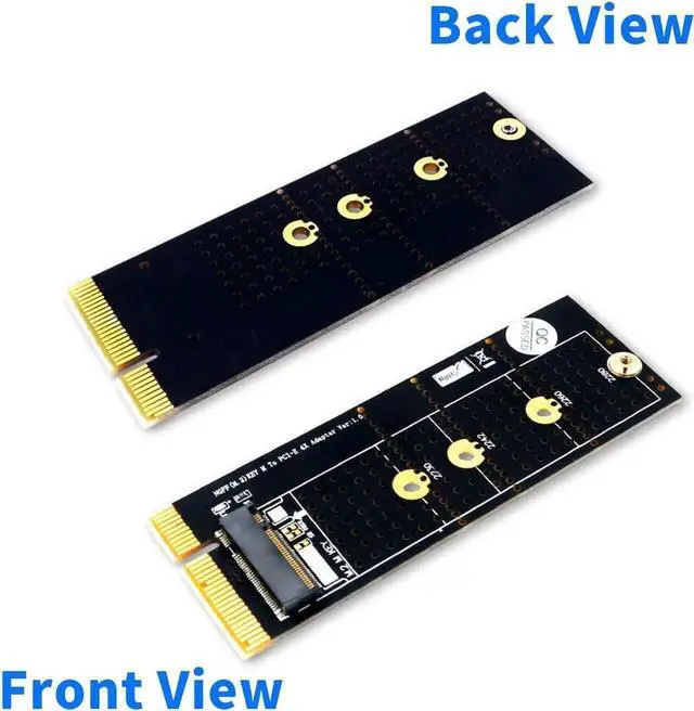 Alt view image 6 of 6 - M.2 Key M NGFF SSD to PCI- E 4X Adapter Converter Card Vertical Installation with Heatsink CPU RGB Heatsink Heatsink Thermal Pad for M.2 (M Key) NVMe 2280 2260 2242 2230 (with Yellow Heatsink)