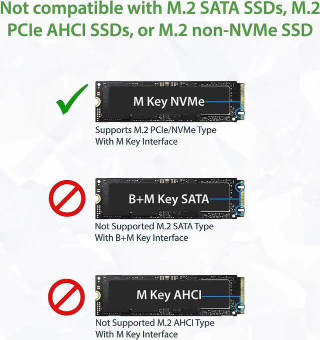 Alt view image 3 of 7 - IO CREST USB-C 3.2 Gen 2x2 M.2 M-Key PCIe NVMe Gen3x4 SSD External Enclosure Supports 2280 SY-ENC40231 ASM2364