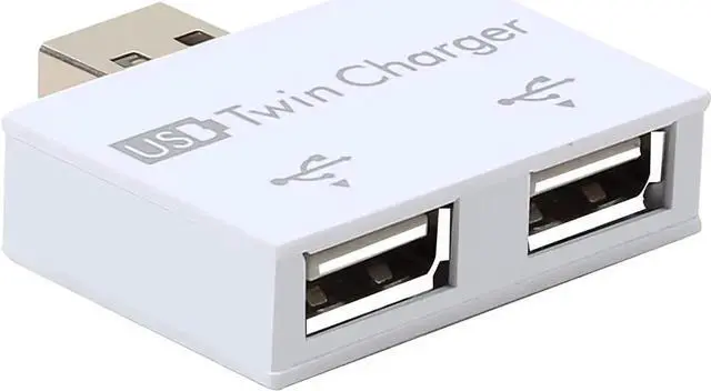 Main image of USB Hub Adapter, 2Port Hub Ultra Slim Portable USB Splitter for Surface Pro, Notebook PC, iMac Pro, MacBook Air, Mac Mini/Pro, Laptop, USB Flash Drives,Data and Charging (White)
