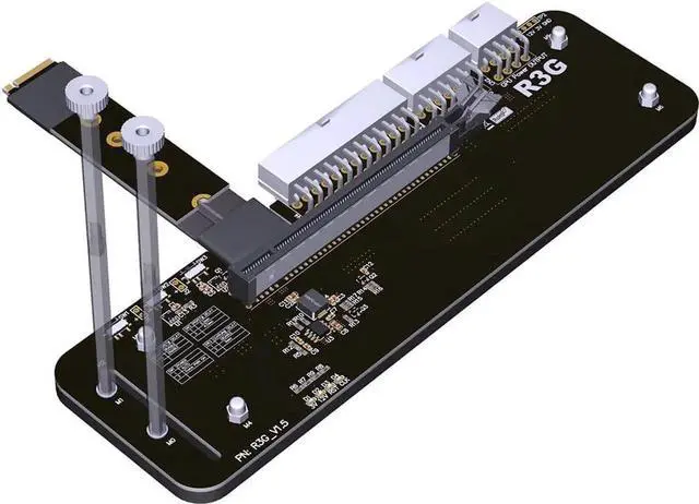 Main image of M.2 M Key NVMe External Graphics Card Stand Bracket 64Gbs Full Speed with PCIe 4.0 x4 Riser Cable R43SG Upgraded for Graphics Card 1660 Above (25CM K43SG)