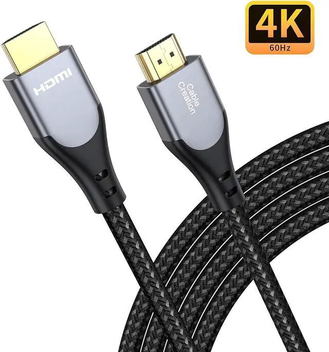 Alt view image 2 of 7 - HDMI Cable 4K@60Hz 6.6 ft, CableCreation HDMI 2.0 Cable, High-Speed 18Gbps, 4K HDR, 3D, 2160P, 1080P, Ethernet Support, Compatible with UHD TV, PS5/PS4, Xbox One, Blu-ray, PC, Projector and More
