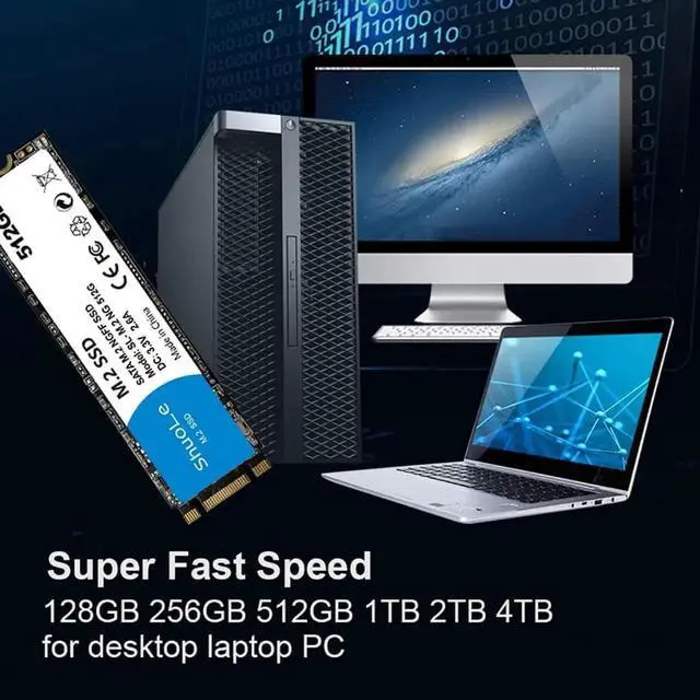 Alt view image 5 of 7 - M.2 NGFF SSD 1TB/512GB/256GB/128GB High Speed Solid State Drives for Laptop Desktop Server POS Machine (256GB)