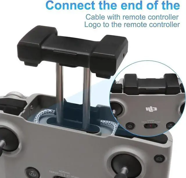 Alt view image 6 of 7 - USB C to USB C Remote Controller Cable for DJI, Nylon Braided Cable for Controller Drone Accessories Black DJI Mini 2 Mavic 3 Air 2S Mavic Air 2 Remote Control Cable OTG RC Phablet Extension Cable