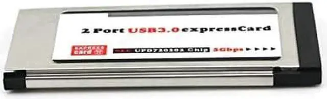 Alt view image 2 of 6 - PCI Express to USB 3.0 Dual 2 Ports PCI-E Express Card Adapter for NEC 34MM Slot ExpressCard Converter 5Gbps PCMCIA Laptop PC