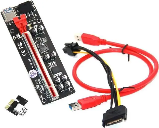 Main image of PCI-E 1x to 16x Riser Card PCI-Express 1 to 4 Slot PCIe USB3.0 Splitter 1 to 4 Adapter GPU Riser Card for BTC Bitcoin Miner Mining (PCIE 1X to 16X Card)