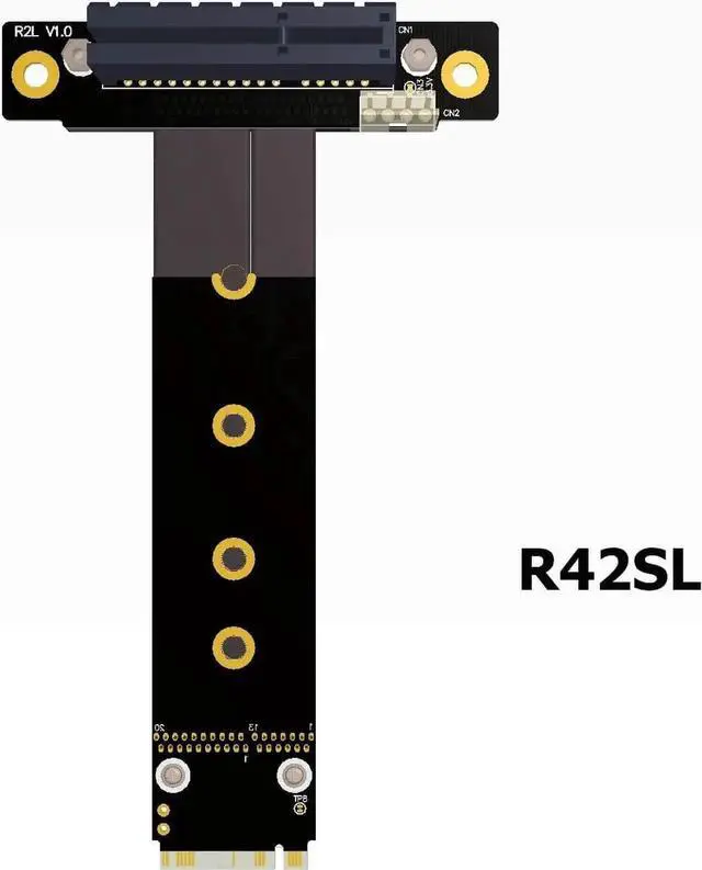 Alt view image 5 of 7 - Riser PCIe X4 3.0 PCI-E 4X to M.2 NGFF NVMe M Key 2280 Riser Card Gen3.0 Cable M2 Key-M PCI-Express Extension Cord 32G/BPS (R42SL,30CM)