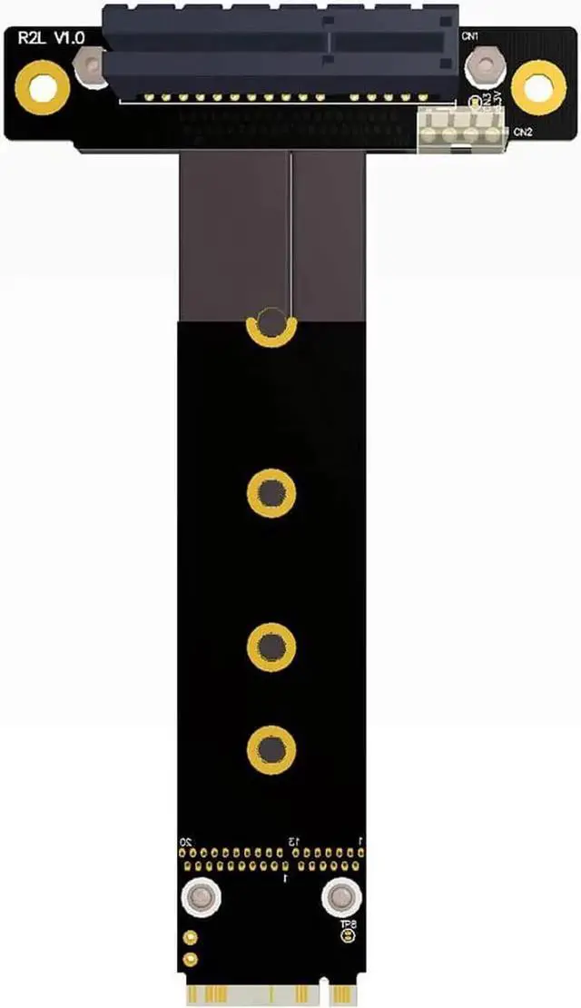 Main image of Riser PCIe X4 3.0 PCI-E 4X to M.2 NGFF NVMe M Key 2280 Riser Card Gen3.0 Cable M2 Key-M PCI-Express Extension Cord 32G/BPS (R42SL,30CM)