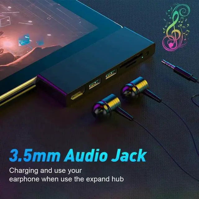 Alt view image 7 of 7 - 6-in-2 Surface Go/Go 2/Go 3 Docking Station, Microsoft Surface Go Docking Station with 4K HDMI Port, 2 USB 3.0 Ports(5Gbps), 3.5mm Earphones Jack, SD/TF Card Reader for Microsoft Surface Go 3/Go 2/Go