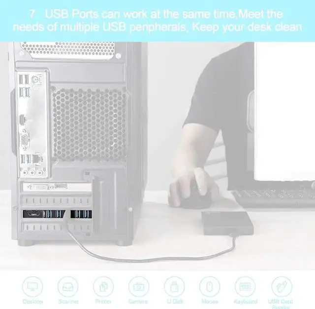 Alt view image 6 of 7 - PCI-E to USB 3.0 Type A+Type C Expansion Card FL110 Chipset 5Gbps for Desktop PC Host Card Support Linus, Windows 10/8/7/XP and MAC OS 10.8.2 Above (5X USB-A+2X USB-C)