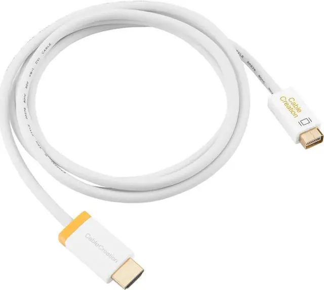 Alt view image 3 of 5 - Mini-DVI to HDMI Adapter Cable, Mini DVI 6ft in White for Macintosh