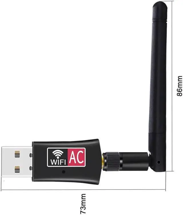 Alt view image 2 of 5 - 600M Wireless USB WiFi Adapter Network Card Wifi Receiver 2.4/5G Dual Band Antennas Computer Network LAN Card