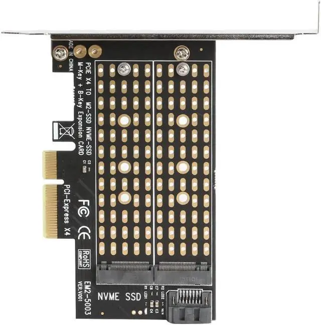 Main image of NVME to PCIE Adapter M+B Key NGFF SSD to PCI-E 3.0 X4 SATA for Expansion Card Household Computer Accessories
