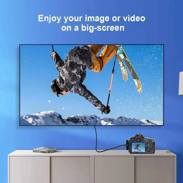 Alt view image 5 of 6 - ?Mini HDMI to HDMI Cable, High Speed 4K HDMI 2.0 Adapter Male to Male, Compatible with Graphics Card,HDTV,Tablet,Camera,Sony HDR-XR50,Nikon Z6 Canon EOS RP/EOS R/EOS 7D Mark II/XA40, 3ft