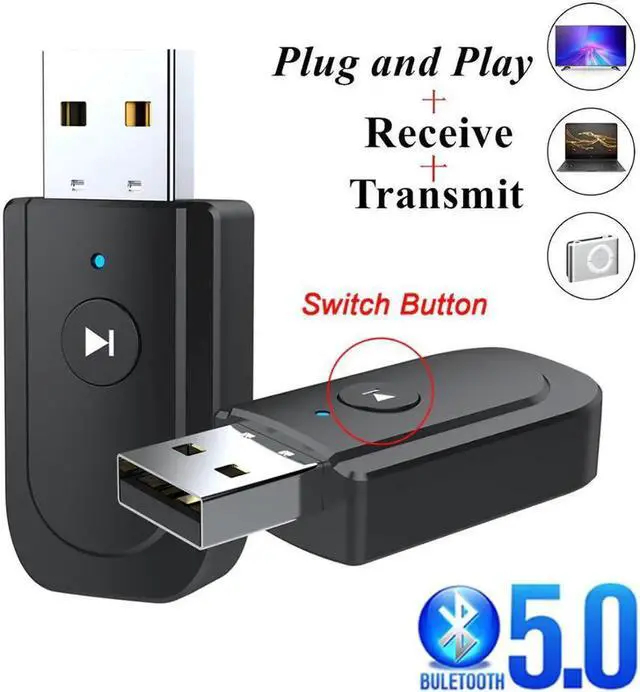 Alt view image 2 of 5 - 5.0 Audio Receiver Transmitter Mini Stereo Adapter AUX RCA USB 3.5mm Jack For TV PC Car Kit Wireless Adapter