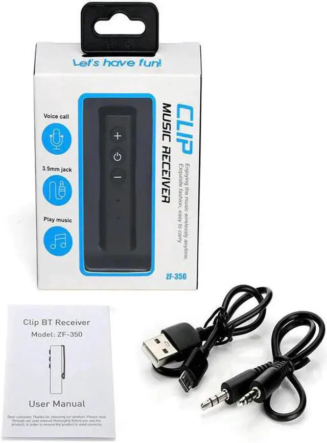 Alt view image 5 of 5 - Pen Clip Bluetooth 4.0 Receiver Headphone Adapter for iPhone Handsfree Wireless Music Adapter for Wired Headsets