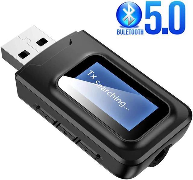 Main image of Bluetooth 5.0 Receiver Transmitter LCD Display 3.5 3.5mm AUX Jack 2In1 USB Bluetooth Dongle Wireless Audio Adapter for Car PC TV