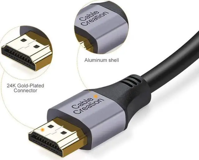 Alt view image 6 of 7 - 8K HDMI Cable 6.6ft, CableCreation 8K HDMI Ultra HD High Speed 48Gbps Cable,8K 60Hz, Dolby Vision, HDCP 2.2,4:4:4, eARC, Compatible with PS5, PS4, Nintendo Switch, Xbox One, QLED TV, Roku TV, VIZIO TV