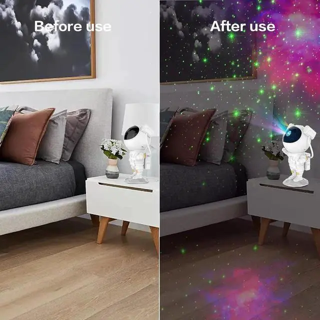 Alt view image 7 of 7 - Astronaut Galaxy Star Projector Starry Night Light,Astronaut Light Projector with Nebula,Timer and Remote Control,Kids Bedroom and Ceiling Projector, Christmas, Birthday, Valentine's Day Best Gifts