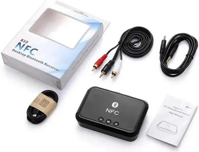 Alt view image 3 of 5 - Bluetooth Receiver NFC/USB Disk Music Reading Stereo Wireless Adapter 3.5mm AUX/RCA Car Speaker Bluetooth Audio Receiver