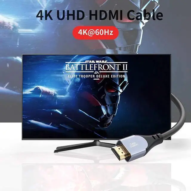 Alt view image 3 of 7 - HDMI Cable 4K@60Hz 10 ft, CableCreation HDMI 2.0 Cable, High-Speed 18Gbps, 4K HDR, 3D, 2160P, 1080P, Ethernet Support, Compatible with UHD TV, PS5/PS4, Xbox One, Blu-ray, PC, Projector and More