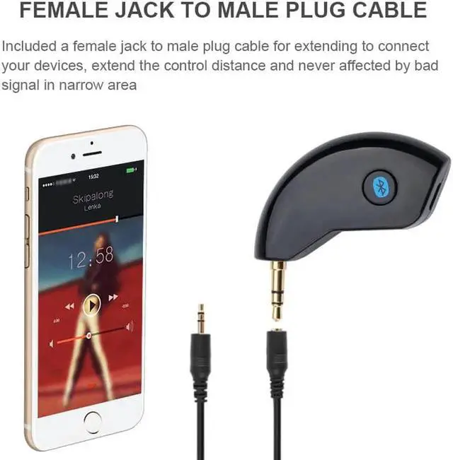Alt view image 3 of 5 - Bluetooth Audio Receiver AUX PORT Car Kit Wireless Adapter 3.5mm Stereo Music Bluetooth Receivers Handsfree For Speaker