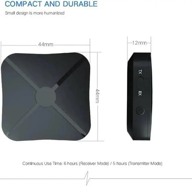 Alt view image 2 of 5 - Bluetooth 5.0 4.2 Receiver and Transmitter Audio Music Stereo Wireless Adapter RCA 3.5MM AUX Jack For Speaker TV Car PC