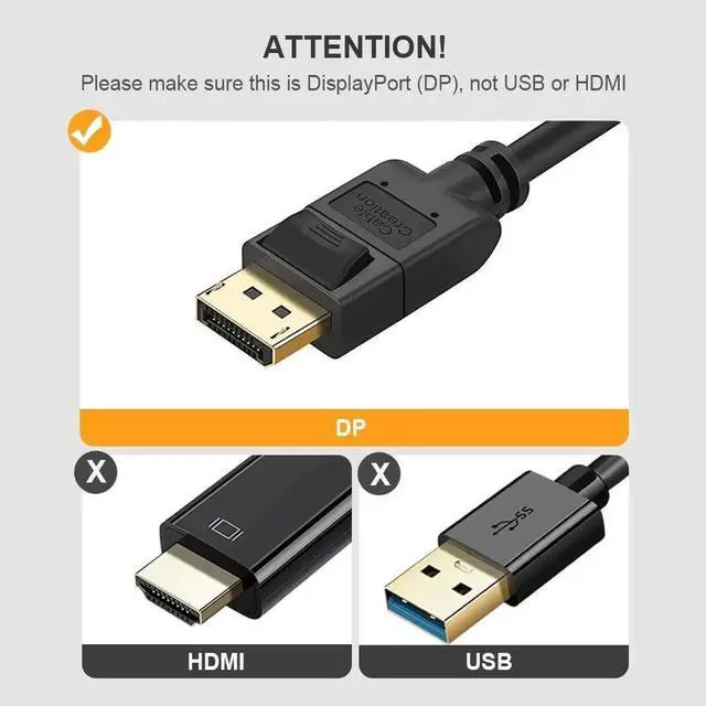 Alt view image 2 of 7 - DisplayPort to HDMI Cable(2-Pack), CableCreation 6FT DisplayPort to HDMI Cable, Eyefinity Multi-Screen, 4K & 3D Audio/Video Converter, 1.8M / Black