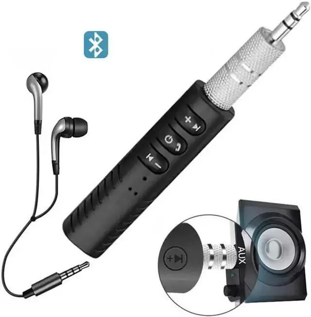 Alt view image 5 of 5 - Receiver Car Kit Adapter Wireless 3.5 Mm Aux Audio Stereo Music Hand- Vehicle Adapter Hand- Vehicle Adapter