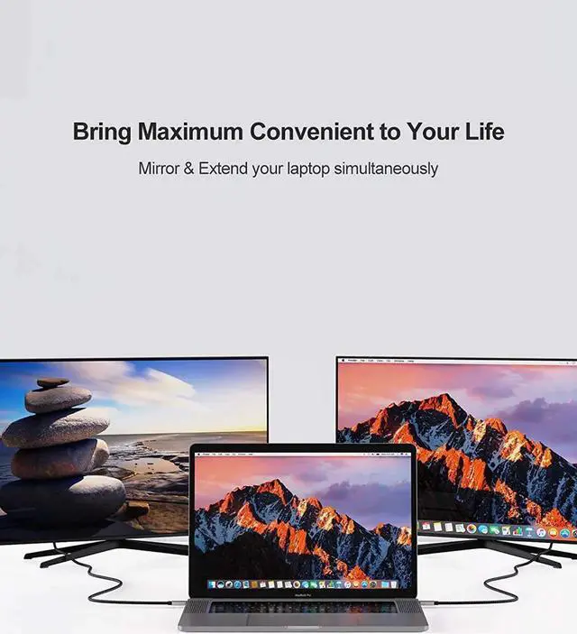 Alt view image 4 of 7 - USB C to HDMI Cable 6FT with HDR 4K@60Hz, 2K@144Hz, 2K@120Hz, CableCreation USB Type C to HDMI Cable Thunderbolt 3 Compatible for MacBook Pro/Air, iMac, iPad Pro 2020, Galaxy S20 S10/Note 10