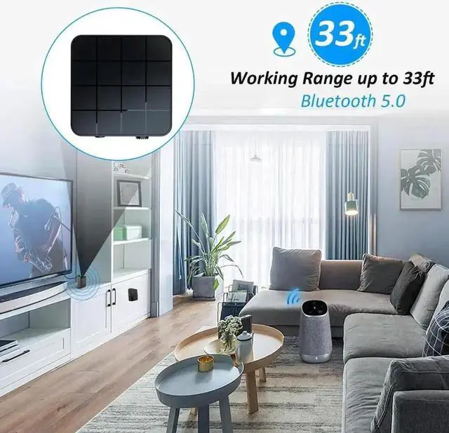 Alt view image 5 of 5 - 3.5mm Wireless Bluetooth Audio Receiver V5.0 Audio Adapter Headphone Speaker Music Stereo Audio Transmitter Adapter Dongle