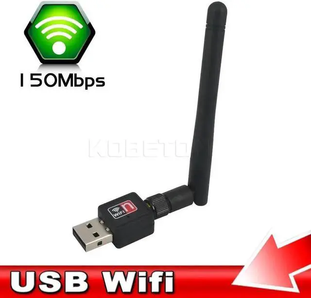 Alt view image 2 of 5 - 150M 2.0 USB Wireless WIFI NETWORK Card Ralink MT7601 with rotatable Antenna 802.11 b/g/n LAN Adapter and retail package FOR PC
