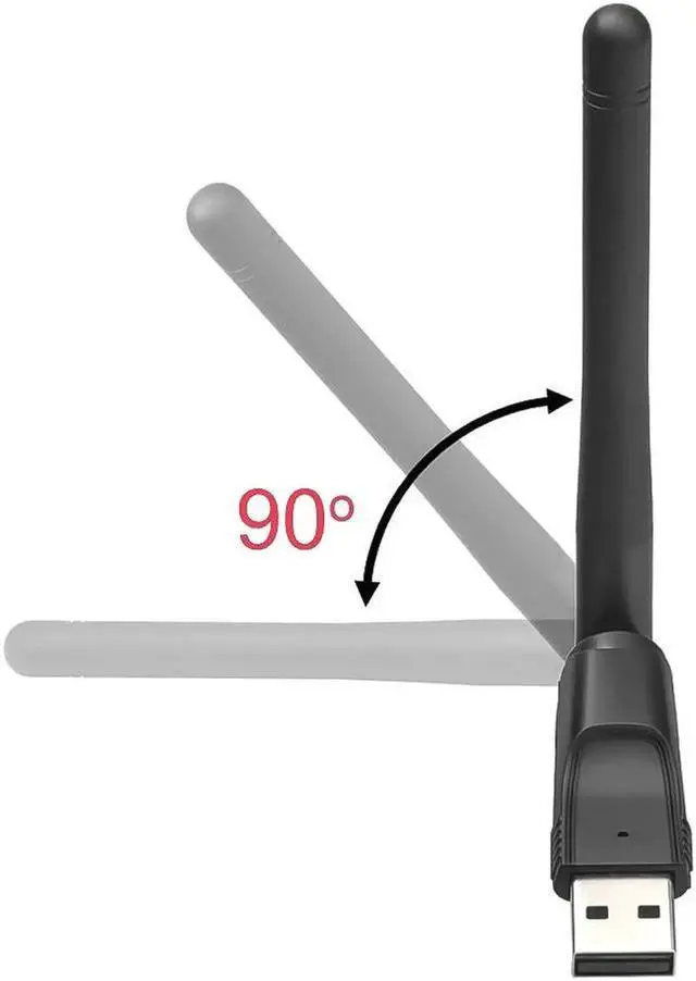 Alt view image 2 of 5 - 150M USB 2.0 WiFi Wireless Network Card 802.11 b/g/n LAN Antenna Adapter with Antenna for Laptop PC Mini Wi-fi Wi Fi Don