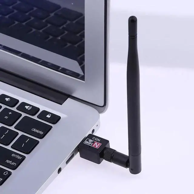 Alt view image 4 of 5 - adapter 600M USB 2.0 Router Wireless Adapter Network LAN Card with 5 dBI Antenna for Laptop Computer internat TV