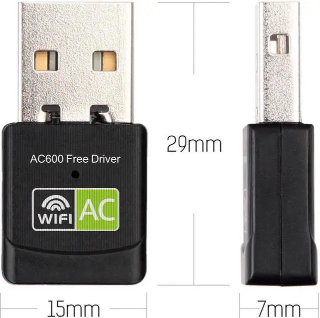 Alt view image 5 of 5 - Driver 600Mbps Wireless USB Wifi Adapter Receiver 2.4+5 Ghz USB Wifi 802.11n/g/b Network Card For PC