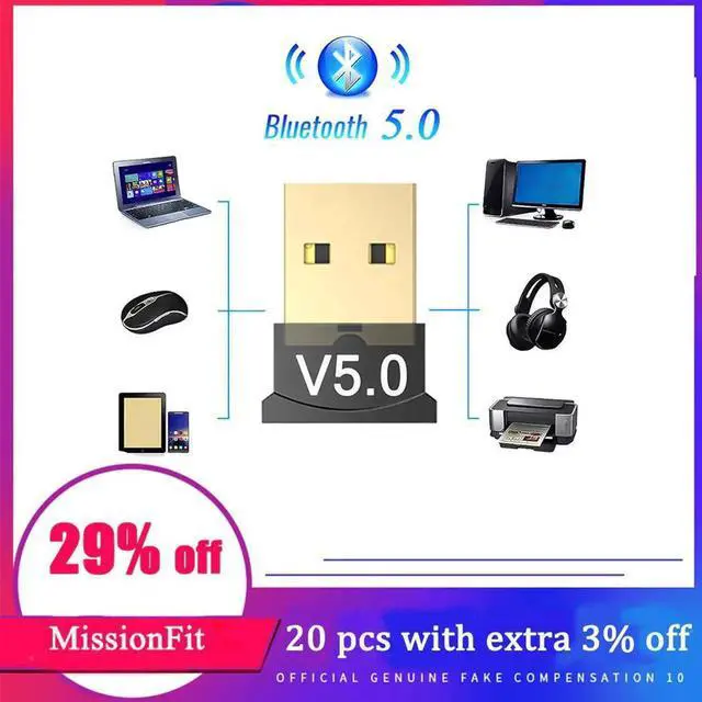 Main image of Bluetooth 5.0 Adapter Dongle Audio Transmitter Bluetooth Receiver Wireless Adapter for Computer PC Laptop