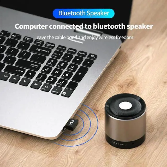 Alt view image 3 of 5 - Bluetooth 5.0 Adapter Dongle Audio Transmitter Bluetooth Receiver Wireless Adapter for Computer PC Laptop